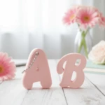 Llavero o charm con inicial- Letra bubble