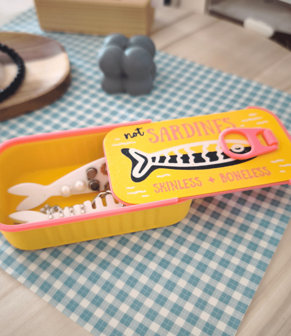 Joyero “Not Sardines” – Lata joyero impresa en 3D - Imagen 2